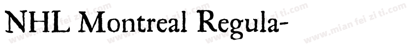 NHL Montreal Regula字体转换